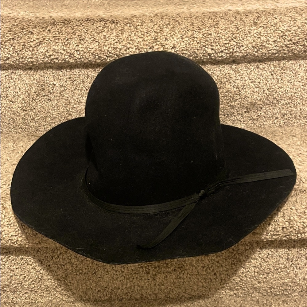 ‘The Roundup’ Premium 5XXXXX Quality Beaver black felt cowboy hat size 7 3/8